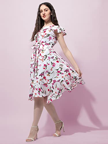 Image of OOMPH! Women's Western & Fusion wear White Western Dresses for Women - md508
