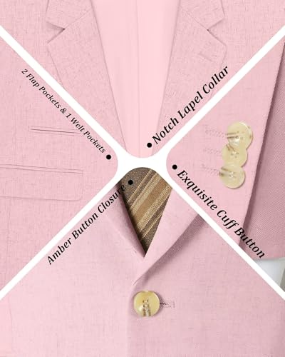 Image of Bofan Linen Boys Blazer Formal Suit Jackets for Boy Outwear Jacket & Coats for Kids Boys' Fashion Summer Wedding Outfit