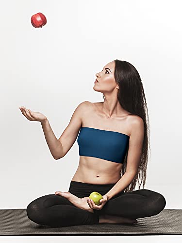 Image of 4 Pieces Strapless Bandeau Bra, Seamless Bralettes Stretchy Non Padded Bandeau Tube Top Bra for Women