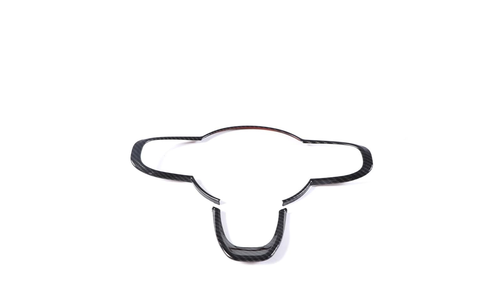 Car Trim Accessories for Fiat 500 2016-2024 ABS Red Car Steering Wheel Button Decorative Frame Sticker Interior Accessories(Carbon Fibre)