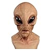 hoehew Halloween Alien Funny Mask, 2025 New Latex Realistic Full Head Masks Skeleton Scary Costume Dress Party Cosplay (A)
