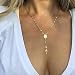 Produktbild Edary Boho Kreuz Anhänger Halskette Gold Münze Halskette Schmuck Accessoires für Frauen und Mädchen