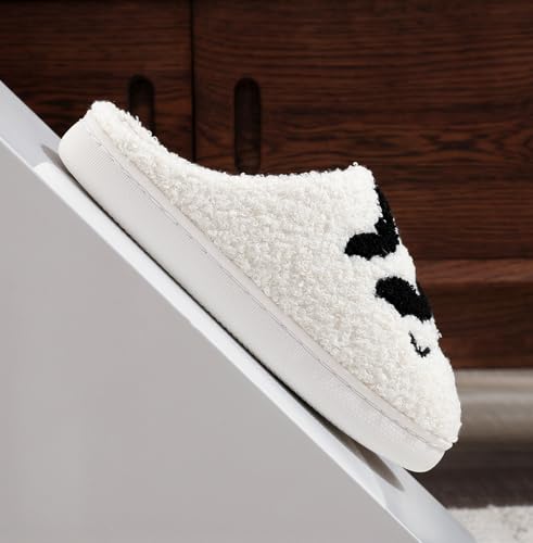 Spooky Ghostface & Pumpkin Plush Slides - Soft Halloween Slippers for Women3