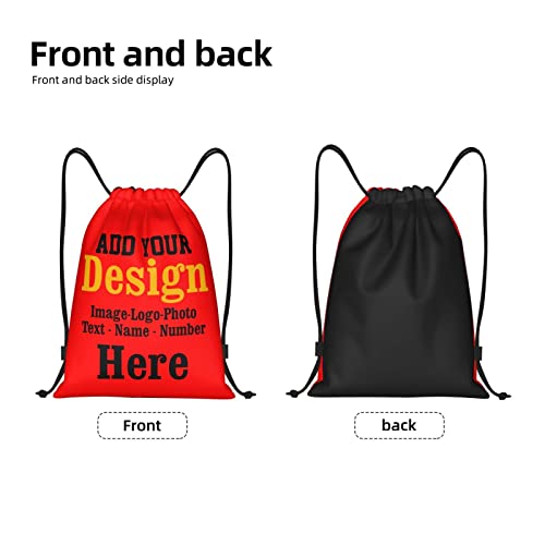 Custom Drawstring Bag Backpack Personalized Logo Image Text Name Men Women Customized Bags For Gym Travel Sports Gifts (Style 1)4