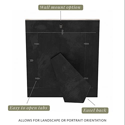 Barnyard Designs 8X10 Rustic Picture Frame Distressed Wood Picture Frame, Farmhouse Picture Frame, Rustic Frame Vertical Or Horizontal Display, Tabletop Wall Hanging Farmhouse Frame, White/Turquoise #TOP5