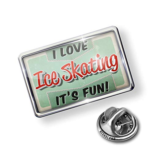 NEONBLOND Pin I Love Ice Skating, Vintage Design