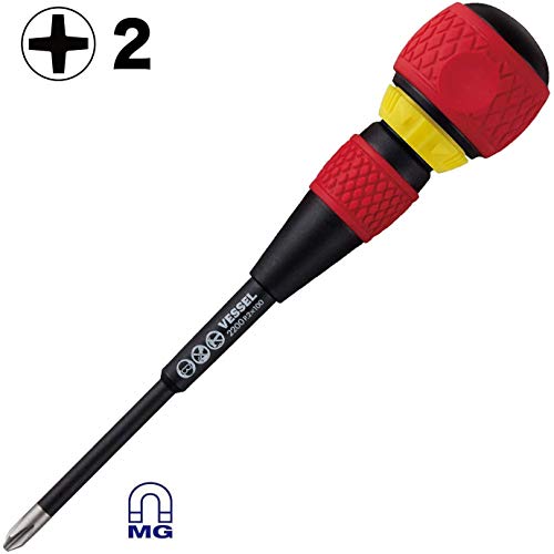 VESSEL BALL GRIP Ratchet Screwdriver (+2x100(4