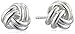 Sterling Silver Thick Love Knot Post Earrings