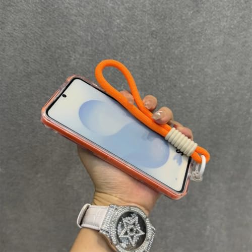 Étui Samsung S25 avec dragonne magnétique rose danke transparent - 3