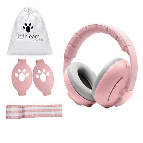 Image of Baby Bucket 2-in-1 Infant Noise Reduction Ear Muffs | Baby Ear Protector for Kids with 25dB Noise Cancellation | Adjustable Silicone Strap & Soft Snug Fit Earpads
