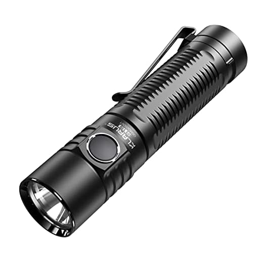 Klarus G15 4000 Lumens Ultra-Bright Compact Rechargeable EDC Flashlight, CREE XHP70.2 LED, 5000mAh 21700 Battery Powered Long Runtime Side Switch LED Flashlight