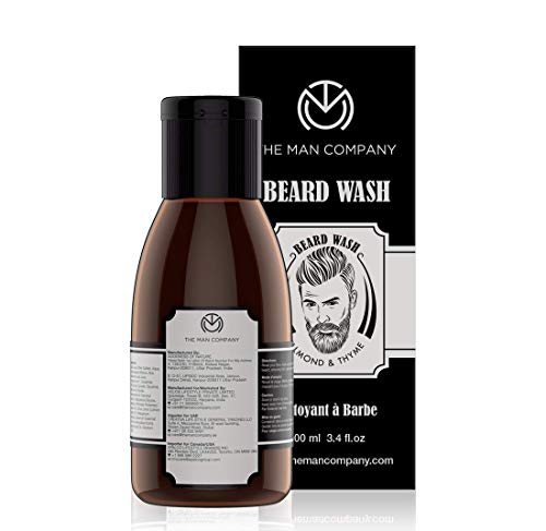 Image of The Man Company Beard Wash for Men- 100ml | Active Cleansing with Almond & Thyme Essential Oils | Natural Ingredients | Softens Beard & Adds Shine