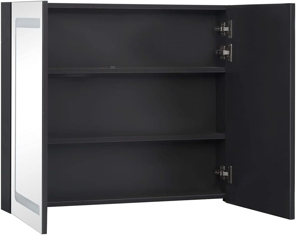 Mirror Cabinet Bathroom Cabinet Wall Cabinet Bathroom Furniture Bathroom Cabinet with Mirror LED Bathroom Mirror Cabinet 80 x 12.2 x 68 cm