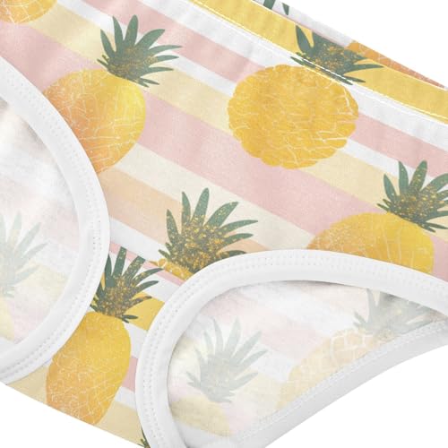 Wusikd Pineapple Striped Girls' Underwear Cotton Girls Briefs Soft Toddler Underwear 2T4