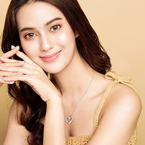 Granddaughter Gifts from Grandma, Granddaughter Necklace 925 Sterling Silver Heart Necklace Generations Gifts from Grandma Birthday Gifts for Granddaughter3
