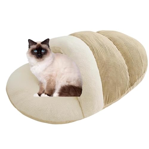 Lifetips バーマン Birman ペットベッド 犬猫兼用 冬用 寝袋型 ふわふわ クッション 保温 防寒 洗える 小型犬 中型犬 室内 おしゃれ 北欧風 ソファ ハウス 快眠グッズ 抱っこ感覚 多頭飼い対応 寝具 抗菌 防臭 速乾 低アレルゲン 軽