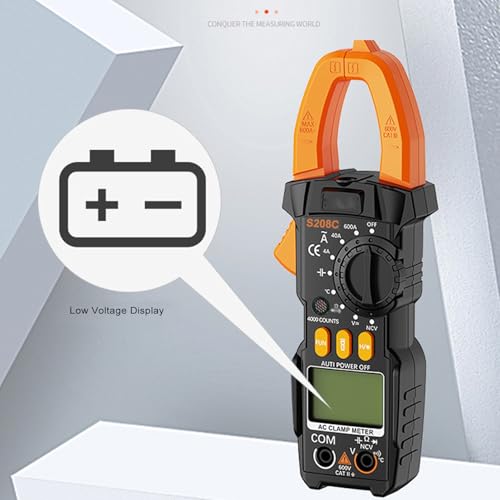 Pince multimètre numérique 6000 points avec mesure NCV et température pour test électrique AC DC