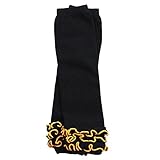 juDanzy Christmas and Halloween baby and toddler Leg Warmers for Girls and Boys (One Size, Black and Orange Ruffle)