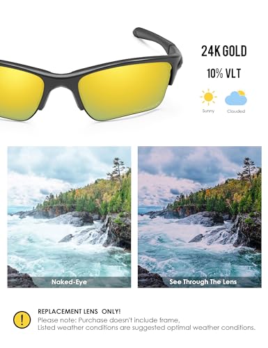 Image of BLAZERBUCK Polarized Replacement Lenses for Oakley Quarter Jacket OO9200 Sunglass