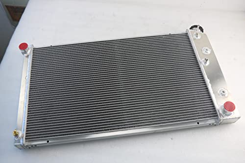 COOLINGBEST All Aluminum Radiator 3 Row for 1971-1990 GM Chevy C/G/K C10 C20 C30 K10 K20 K30 K5 Chevelle Impala Caprice Malibu Suburban GMC Buick Cadillac Plymouth Pontiac El Camino V8 Radiators by COOLINGBEST - Used condition - Image 9