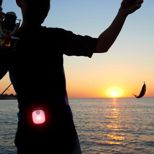 Luz recargable para correr de noche con clip Luxshiny pack de 2 lámparas de ABS 7