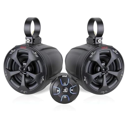 2-Way Dual Bluetooth Off-Road Speakers - 4 Inch 800W Marine Waterproof Wakeboard Speakers, Full Range Outdoor for ATV, Snow Mobile UTV, Quad, Jeep, Boat - Pyle PLUTV46BTA