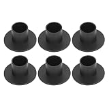 Portavelas cónico mate, ligero, estable, decorativo, mate, negro, 6 piezas para decoración del hogar