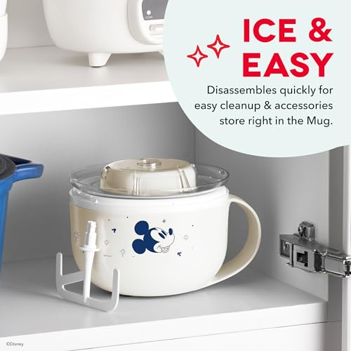 Image of Disney | Dash Mickey Mouse & Minnie Mouse My Mug Ice Cream Maker 2-Pack Bundle - Electric Countertop Soft Serve Ice Cream Machine, 2 Half-Pint Mugs with Ingredient Chute & Recipe Guide