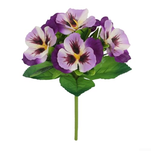 Caswynlife Ramo de orquídeas artificiales de seda con detalles realistas, arreglos de boda, decoración del hogar y accesorios de fotografía, 22 x 16 cm (morado)