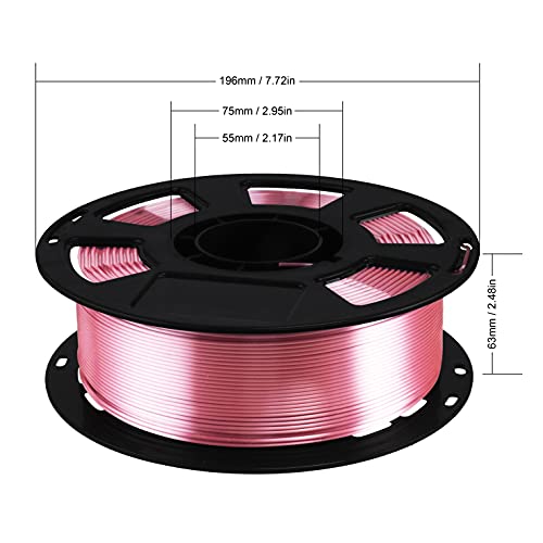 Image of 1.75mm Silk Rose Gold PLA Pink Pearlescent Shining 3D Printing Material, 1kg 2.2lbs 3D Plastic Material, Widely Support for FDM 3D Printer, Easy to Print by BBLIFE