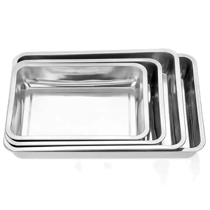 Tiptop Kitchenware Set of 4 Stainless Steel Baking Sheets -Baking Tray Set for Cooking & Oven