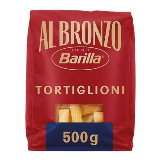 Barilla Pasta Al Bronzo Tortiglioni 10x500g I Nudeln aus Bronze-Formen, Saucenhaftung auf die italienische Art, 100% hochwertiger Hartweizen verleiht den vollmundigen Geschmack