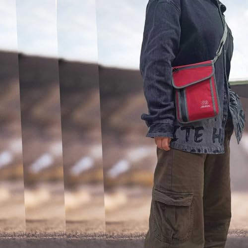 Image of JEMINAL Passport ID Crossbody Phone Bag for Men & Women: Waterproof Small Phone Shoulder Handbag for lighty Camp Jog Travel