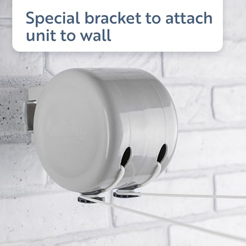 Minky Homecare Outdoor Retractable Dual Clothesline - Heavy Duty PVC Coated Line - Energy and Space Saving Removable Laundry Drying Line - 2 x 49 Feet by Minky - Image 3