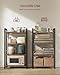 VASAGLE 4-Tier Bookshelf, Bookcase with Steel Frame, Book Shelf for Living Room, Home Office, Study, 11.8 x 26 x 47 Inches, Industrial Style, Rustic Brown and Ink Black ULLS60BX