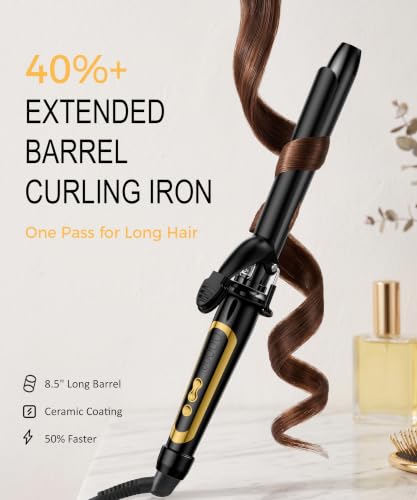 Lanvier 1 Inch Extra Long Ceramic Curling Iron