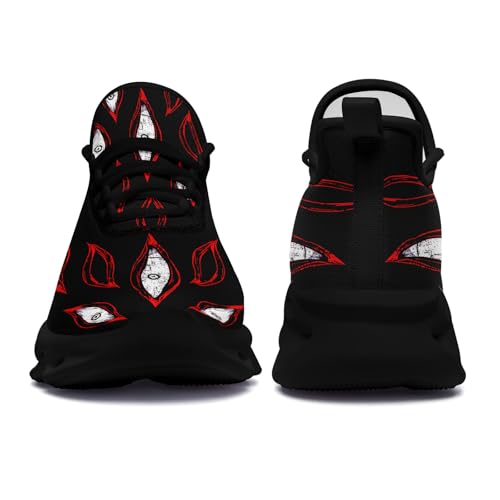 Men's Skull Gothic Running Shoes Lightweight Breathable Sport Shoes for Women Cushion Slip On Walking Sneaker3