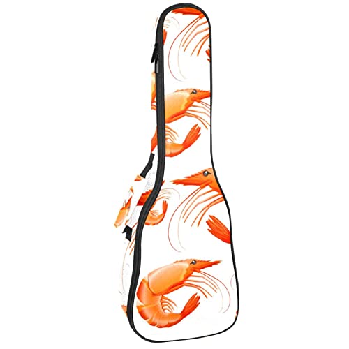 Sac de concert pour ukulélé soprano rembourré 10 mm motif crevettes