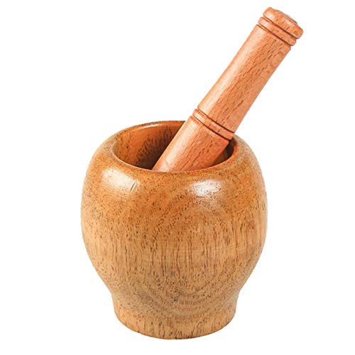 11X11CM Wooden Garlic Grinder, Spice Mixing Grinder, Garlic Grinding Bowl,Kitchen Garlic Grinder, Grinder for Pesto Powder Pill Guacamole Bowl Shell Pepper, China