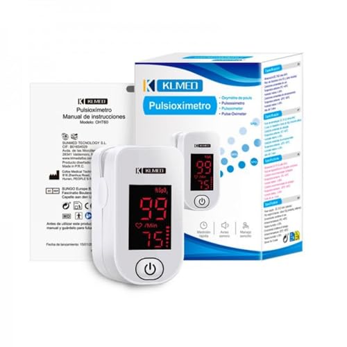 Pulsioxímetro. Medidor de Saturación de Oxígeno en Dedo y Pulso. Ideal para bebés, Ancianos y Deportistas. Regalos para Ancianos. Monitor Cardiaco Portátil.