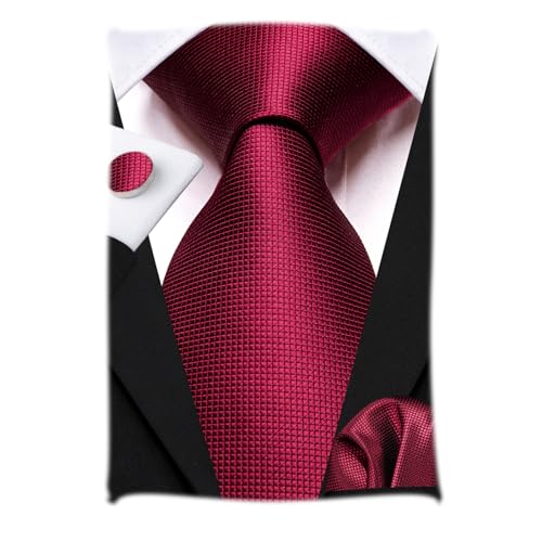 Hi-Tie Silk Paisley Necktie and Pocket Square Cufflinks Set