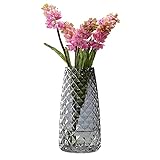 【The Chic Fower Vase】 ： Diese Glasvase ist sehr einzigartig und wunderschön und verleiht Ihrem Zuhause künstlerischen Geschmack. die für eine lange Zeit verwendet werden kann. Es kann mit verschiedenen Pflanzendekorationen wie Tulpen, Stiefmütterchen, Rosen, Freesien usw. gefüllt werden. kann auch einige Perlen, Edelsteine, Kopfsteinpflaster füllen Warten