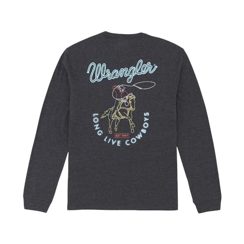 Wrangler Men's Long Live Cowboy Long Sleeve Tee Shirt