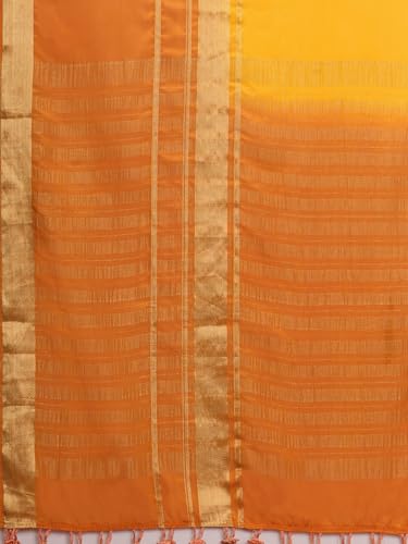 Image of AKHILAM Women's Mysore Silk Ombre Woven Design Saree With Unstitched Blouse Piece (KUSUM4101 NSM Parent)