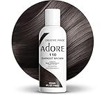 Adore Semi Permanent Hair Color (110 Darkest Brown) | Vegan & Cruelty-Free Brown Hair Dye | No Ammonia, No Peroxide, No Alcohol | 4 Fl Oz