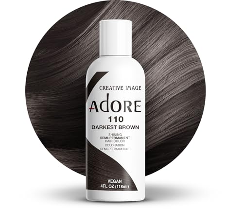 Adore Shining Semi Permanent Hair Colour 118ml, 110 Darkest Brown