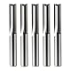 Trvoxviq 5 Stück Nutfräser Set 6mm Schaft, 6mm Fräser Router Bits, 2 Flöten Gerade holzfräser Router Bit Set, 22 mm Schnittlänge CNC Fräsen Werkzeug Set für Holzbearbeitung
