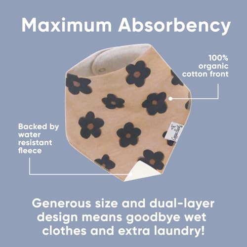 Copper Pearl Baby Bandana Drool Bibs for Drooling and Teething 4 Pack Gift Set Gemma in Tan2