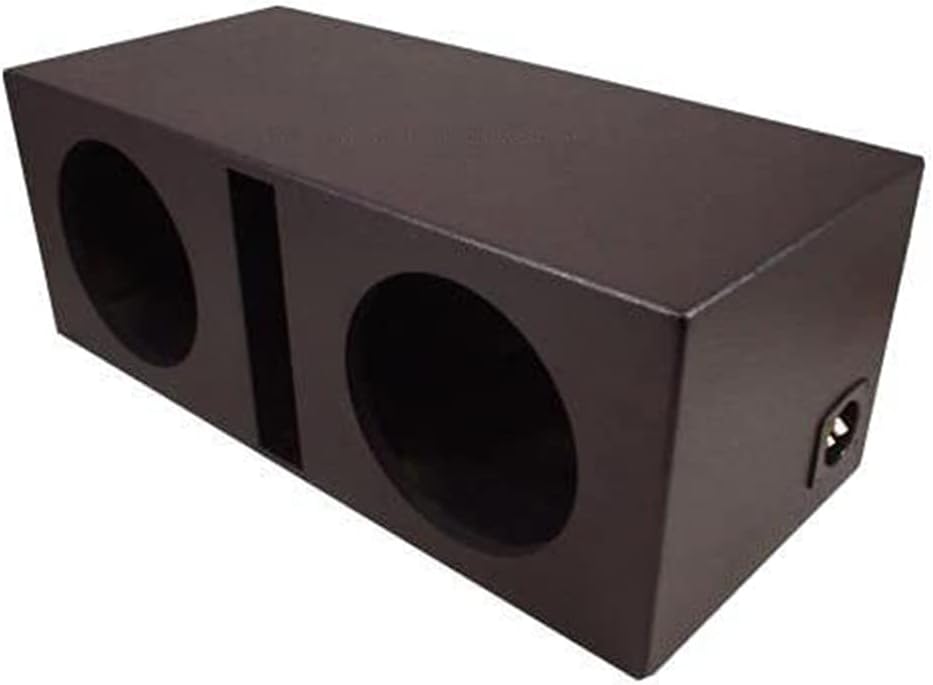 American Sound Connection Dual 12" Subwoofer Universal Fit Vented Port Sub Box Speaker Enclosure - Armor Coated