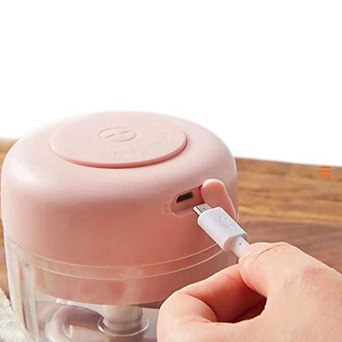 Mini Processador Alimentos Eletrico Dupla Lamina Triturador Recarregavel Portatil Cozinha Legumes